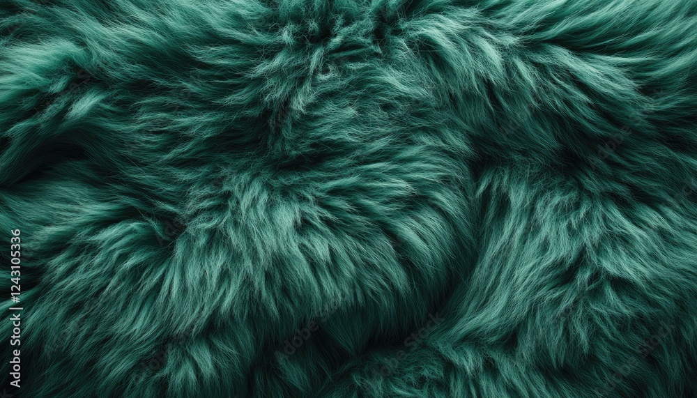 Teal Fur Texture Close Up Detailed View Teal Fur Texture Close Up Detailed View