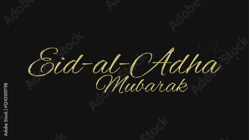 Wallpaper Mural Eid-al-Adha Mubarak gold lettering text typography on gray or black background golden text banner illustration great for wishing and celebrating Happy Eid-al-Adha Mubarak with your loved ones Torontodigital.ca