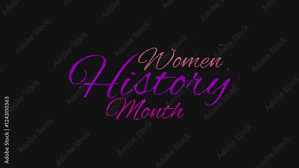 custom made wallpaper toronto digitalWomen History Month gold lettering text typography on gray or black background golden text banner illustration great for wishing and celebrating Happy Women History Month with your loved ones