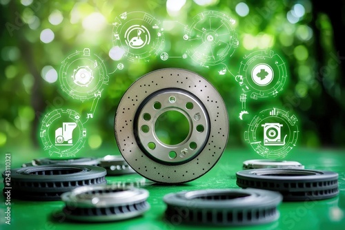 Green background enhances the message of eco-conscious automotive solutions.