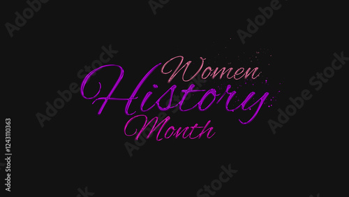 Wallpaper Mural Women History Month gold lettering text typography on gray or black background golden text banner illustration great for wishing and celebrating Happy Women History Month with your loved ones Torontodigital.ca