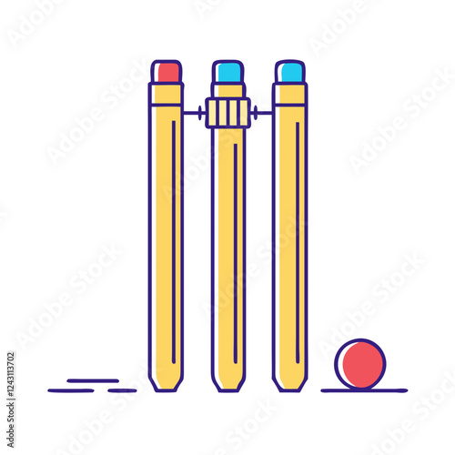 cricket wicket icon, cricket wicket vector illustration-simple illustration of cricket wicket, perfect for cricket wicket logos and icons