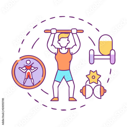 crossfit icon, crossfit vector illustration-simple illustration of crossfit, perfect for crossfit logos and icons