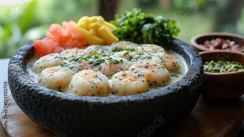 A Fijian kokoda raw fish dish with coconut milk