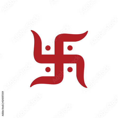 Swastik symbol. Hindu religious sign.