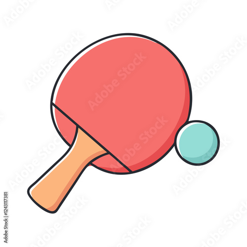 table tennis paddle and ball icon, table tennis paddle and ball vector illustration-simple illustration of table tennis paddle and ball, perfect for table tennis paddle and ball logos and icons