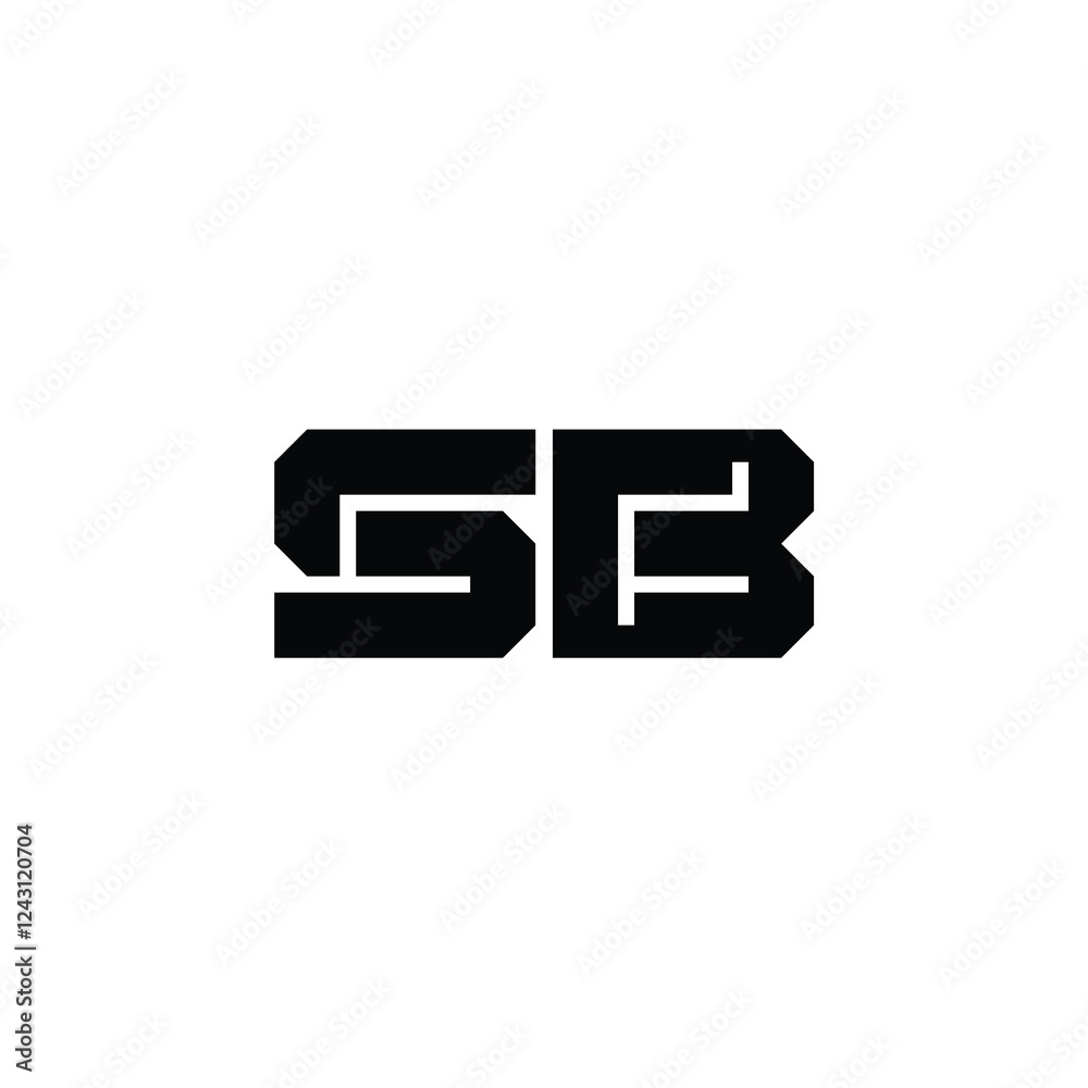 SB monogram logo design letter text name symbol monochrome logotype alphabet character simple logo SB monogram logo design letter text name symbol monochrome logotype alphabet character simple logo