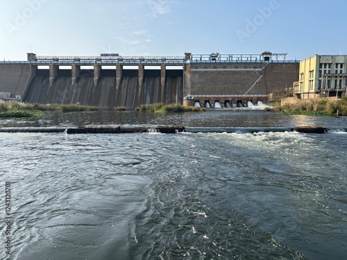 February 05, 2025: Stunning View of Vaigai Dam Across Vaigai River in Theni District, Tamil Nadu.  photo