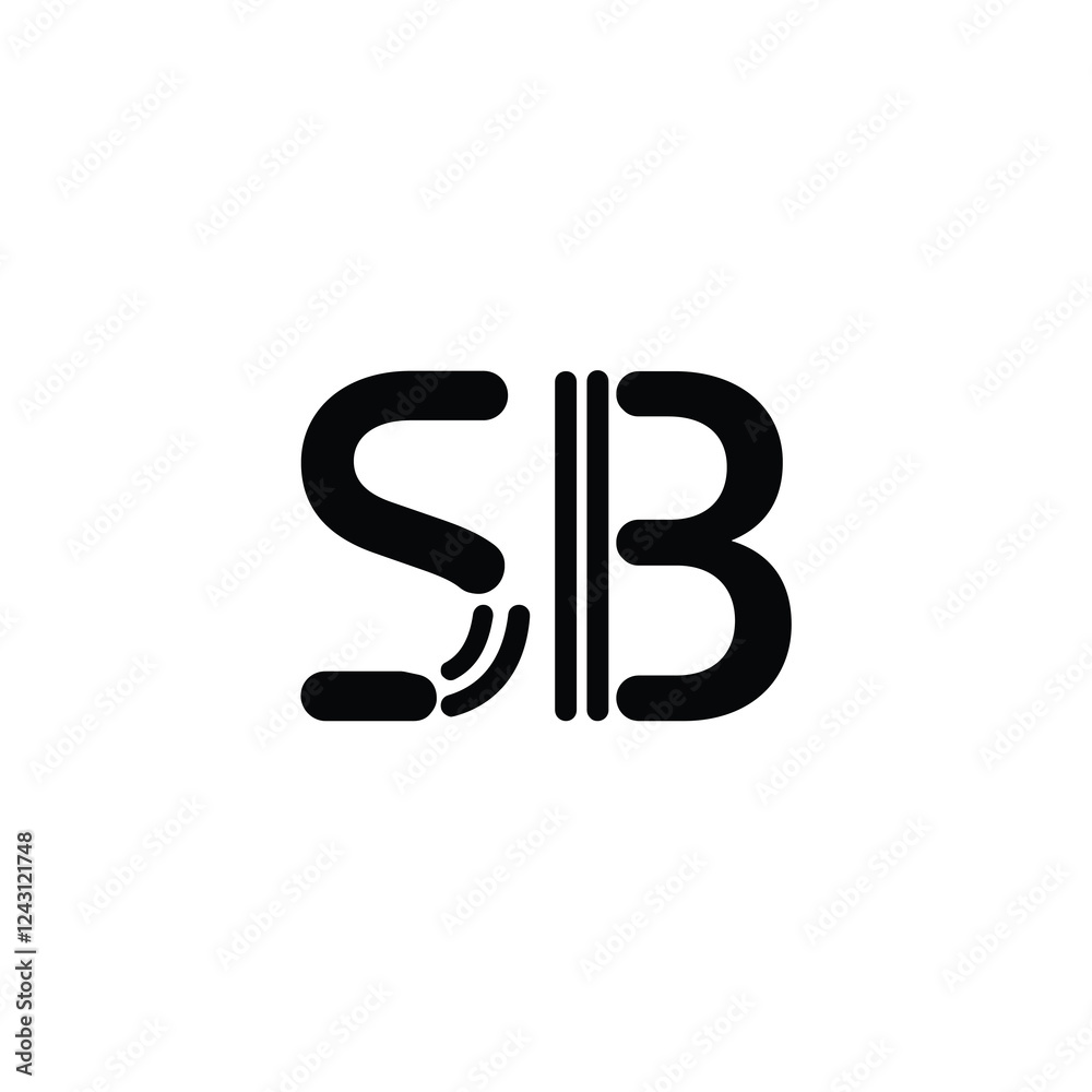 SB monogram logo design letter text name symbol monochrome logotype alphabet character simple logo SB monogram logo design letter text name symbol monochrome logotype alphabet character simple logo