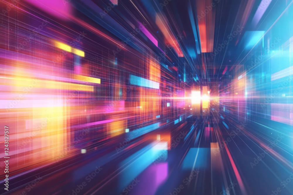Vibrant digital technology abstract background Vibrant digital technology abstract background
