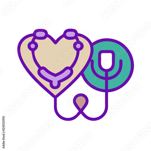 Stethoscope shaped like a heart symbolizes the connection between mental health and holistic well-being practices