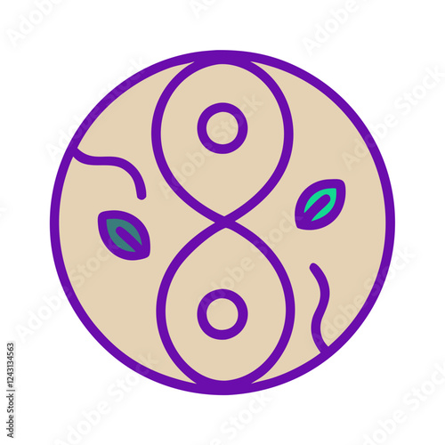 Yin yang symbol representing balance in spiritual practices and psychology with minimalistic design