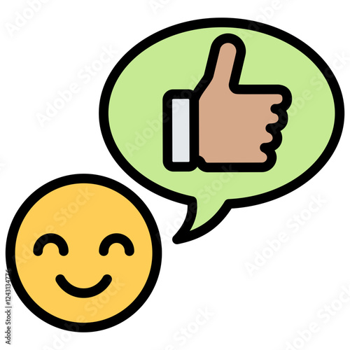 Satisfaction Outline Color Icon