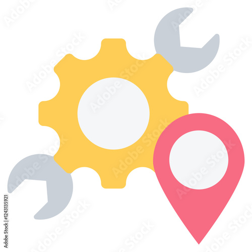 Service Center Flat Icon