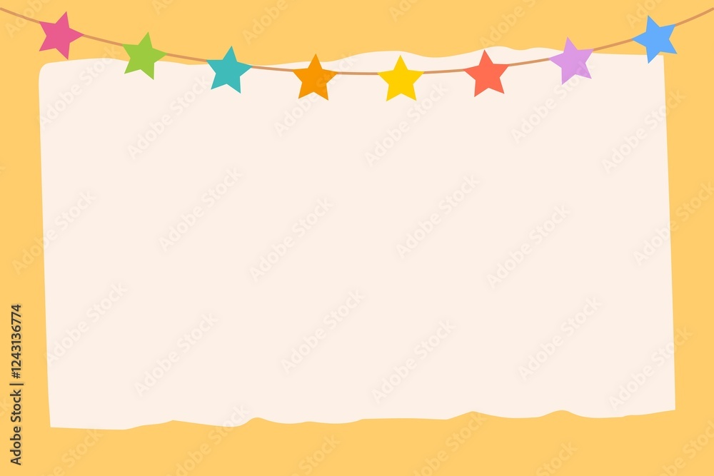 Obraz premium Party flag decoration frame background, special occasion design