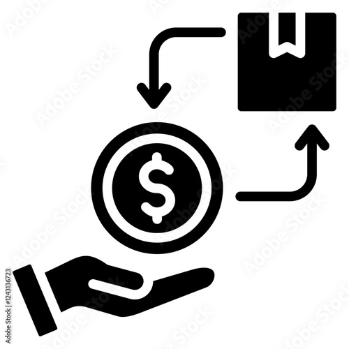 Refund Glyph Icon