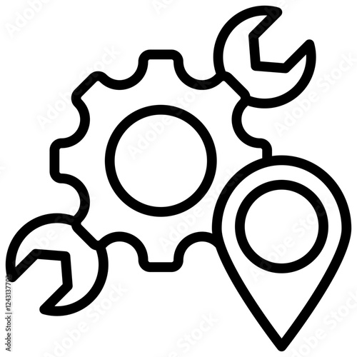 Service Center Outline Icon