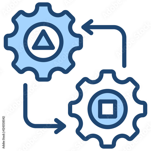 Behavior Modification Blue Icon