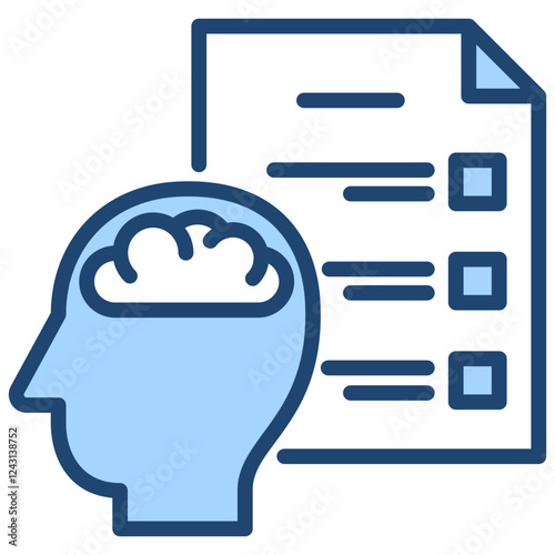 Psychological Testing Blue Icon