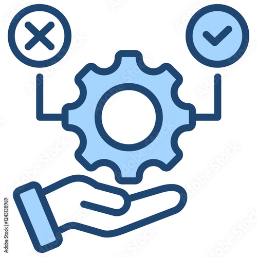 Decision Making Blue Icon