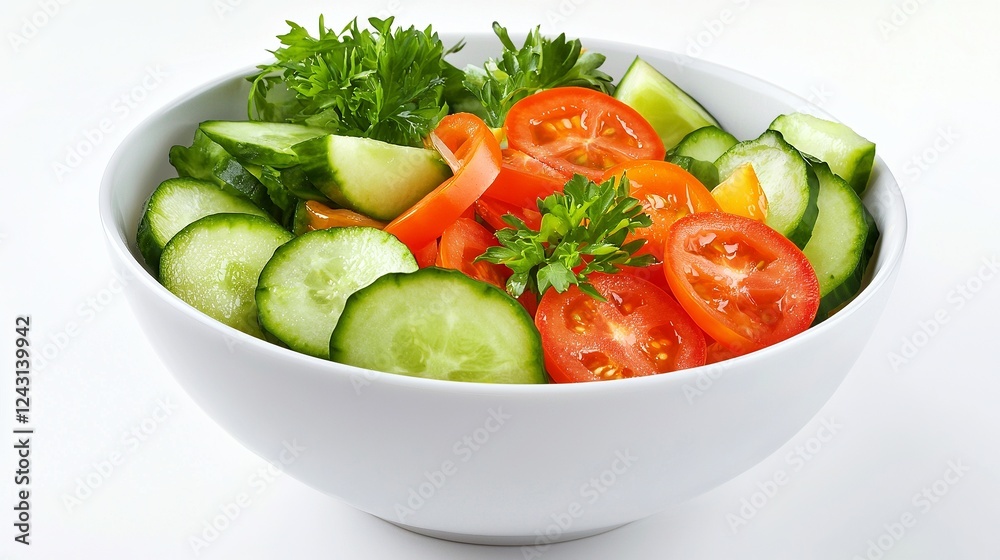 high-resolution photostock of a white bowl with sliced vegetables high-resolution photostock of a white bowl with sliced vegetables