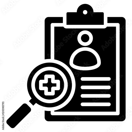 Diagnosis Glyph Icon