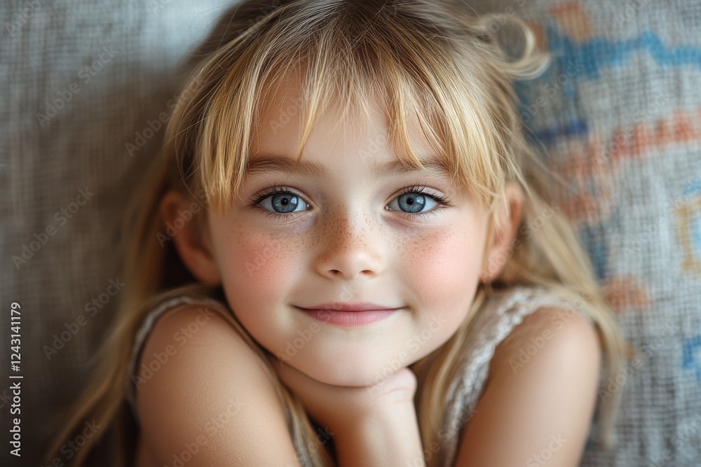 Smiling little girl with bright blue eyes Smiling little girl with bright blue eyes