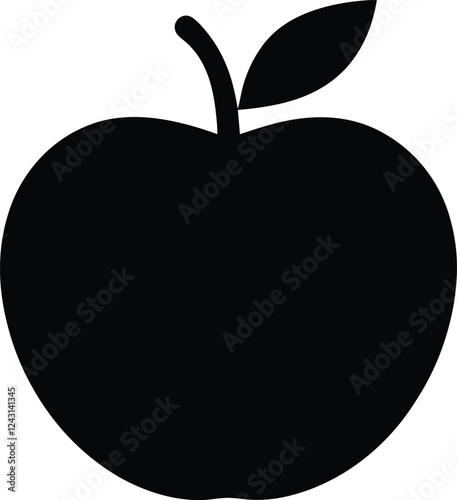 Apple silhouette vector illustration design