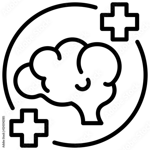 Neuro Psychology Outline Icon