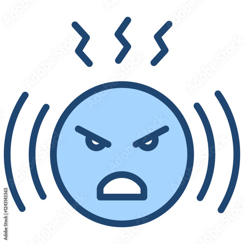 Aggression Blue Icon