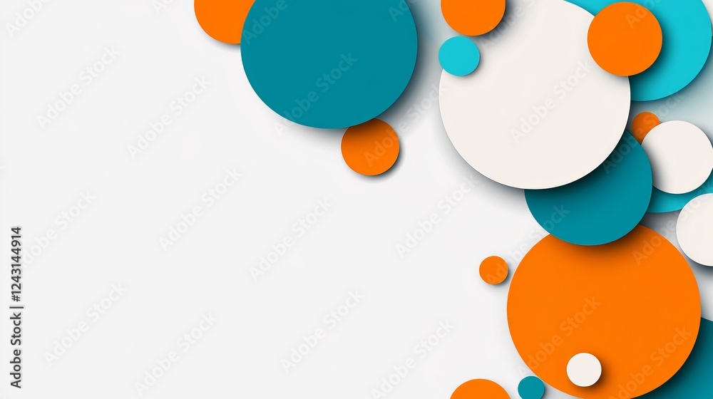 Creative arrangement of overlapping circular shapes Creative arrangement of overlapping circular shapes
