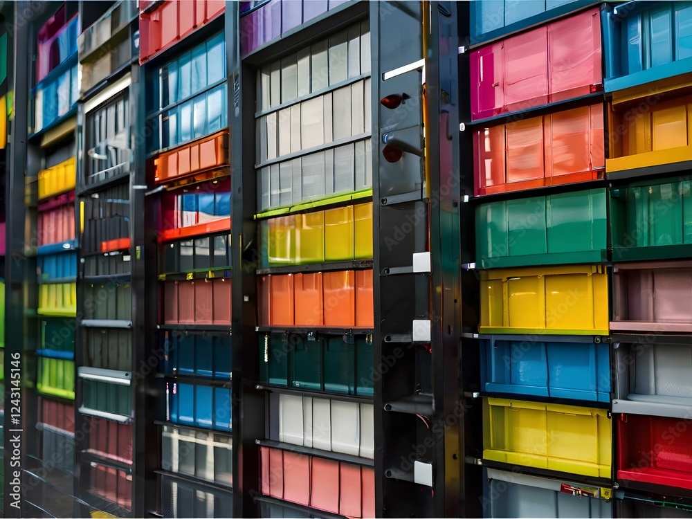 Fototapeta premium container cargo freight containers in the port
