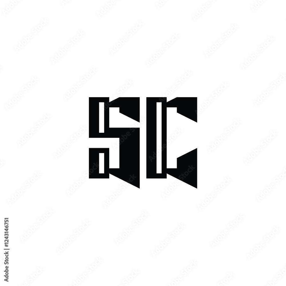 SC monogram logo design letter text name symbol monochrome logotype alphabet character simple logo SC monogram logo design letter text name symbol monochrome logotype alphabet character simple logo