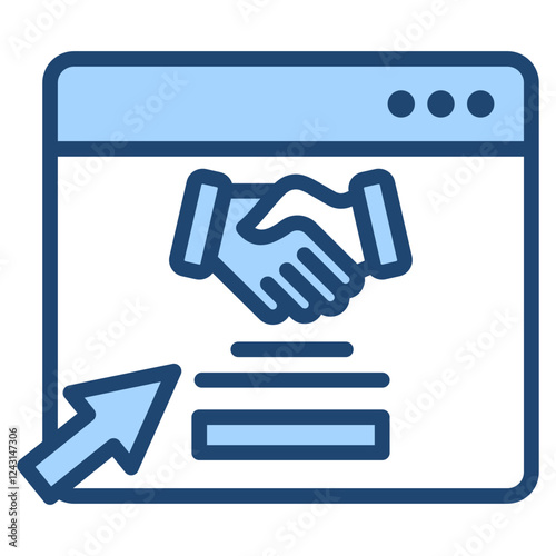 Smart Contract Blue Icon