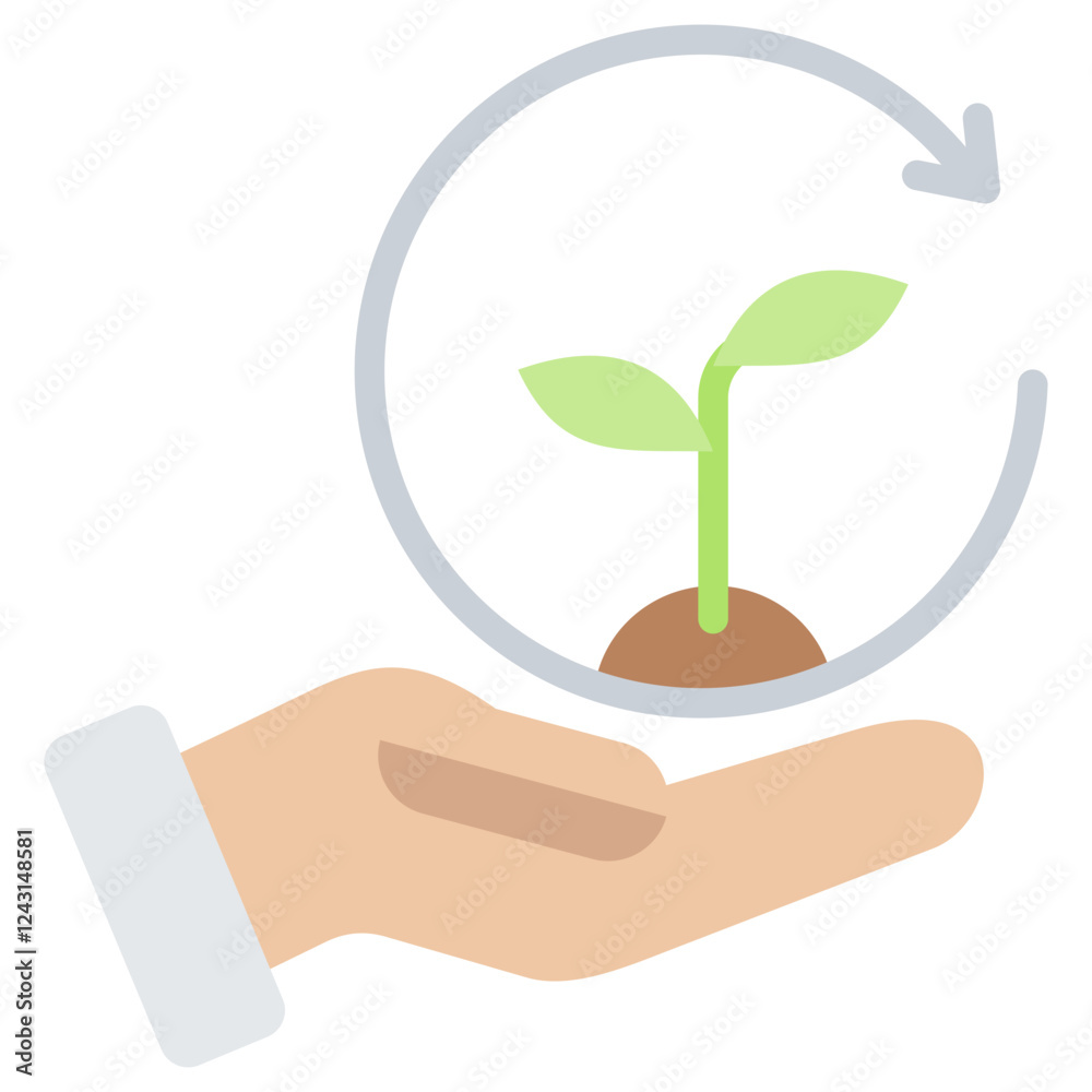 Sustainable Agriculture Flat Icon