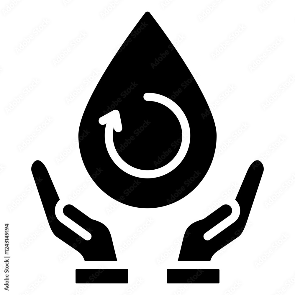 Renewable Resources Glyph Icon Renewable Resources Glyph Icon