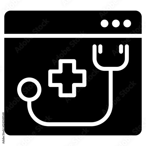 Telemedicine Glyph Icon