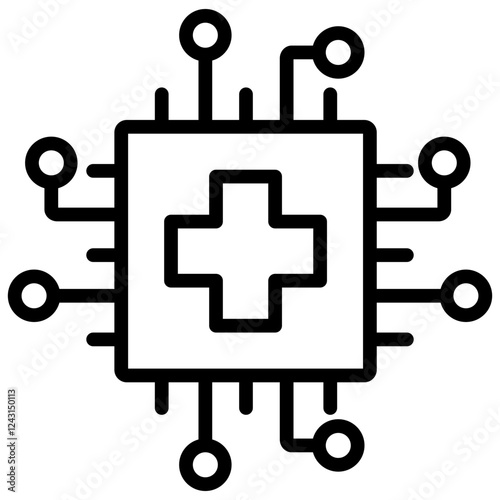 Health Tech Outline Icon