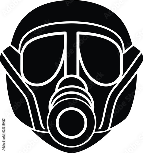 Cpr mask silhouette vector illustration design