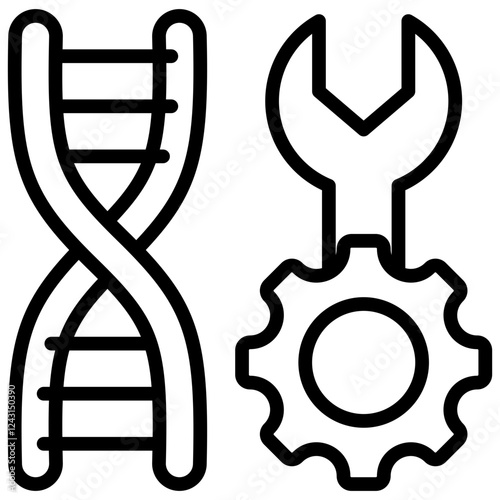 Genetic Engineering Outline Icon