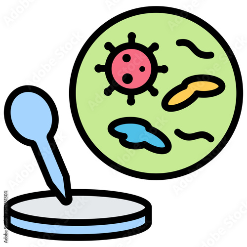 Macrobiology Outline Color Icon