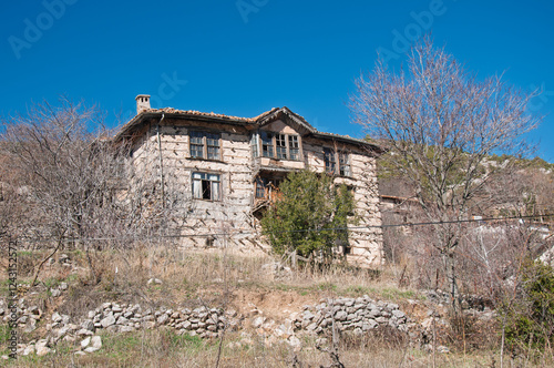 Traditional stone houses of Akseki. photo