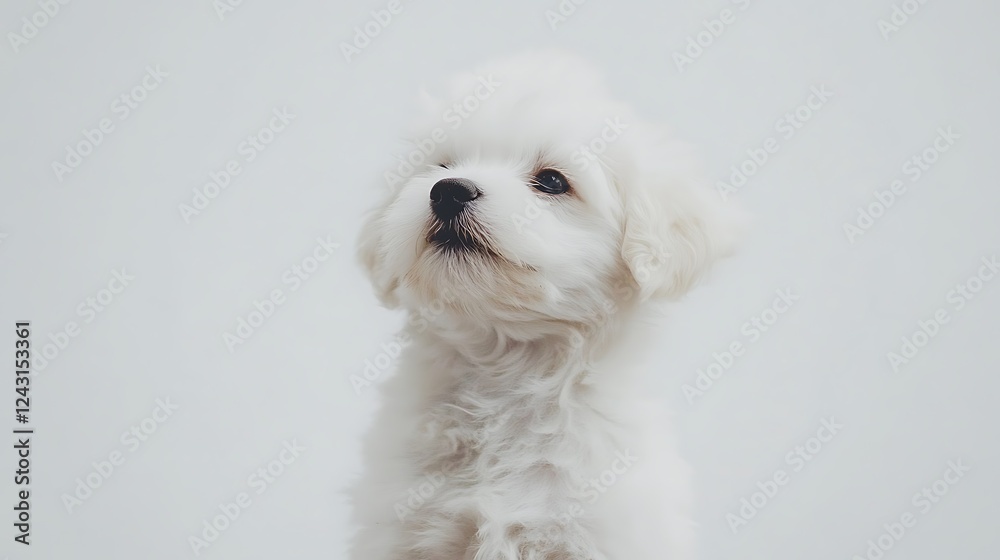 Adorable White Puppy Portrait: A Fluffy Cloud of Canine Cuteness Adorable White Puppy Portrait: A Fluffy Cloud of Canine Cuteness
