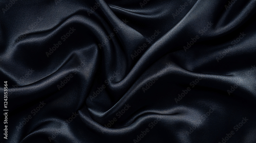 Fototapeta premium A textured background showcasing a small dark black pattern on silk fabric, with a unique combination of lines, colors, and shadows, perfect for copy space.