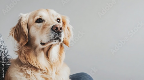 Golden Retriever Portrait: A Loyal Companion photo