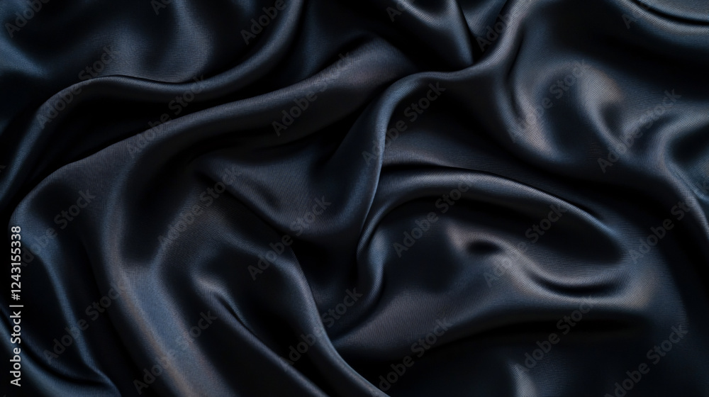 Obraz premium A textured background showcasing a small dark black pattern on silk fabric, with a unique combination of lines, colors, and shadows, perfect for copy space.