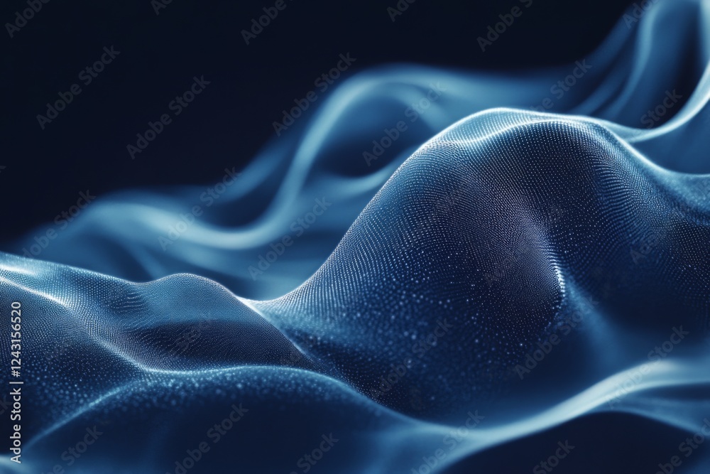 Obraz premium Abstract wavy pattern with fluid blue tones