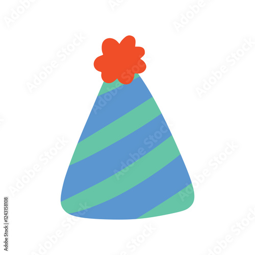 Blue party hat with children style