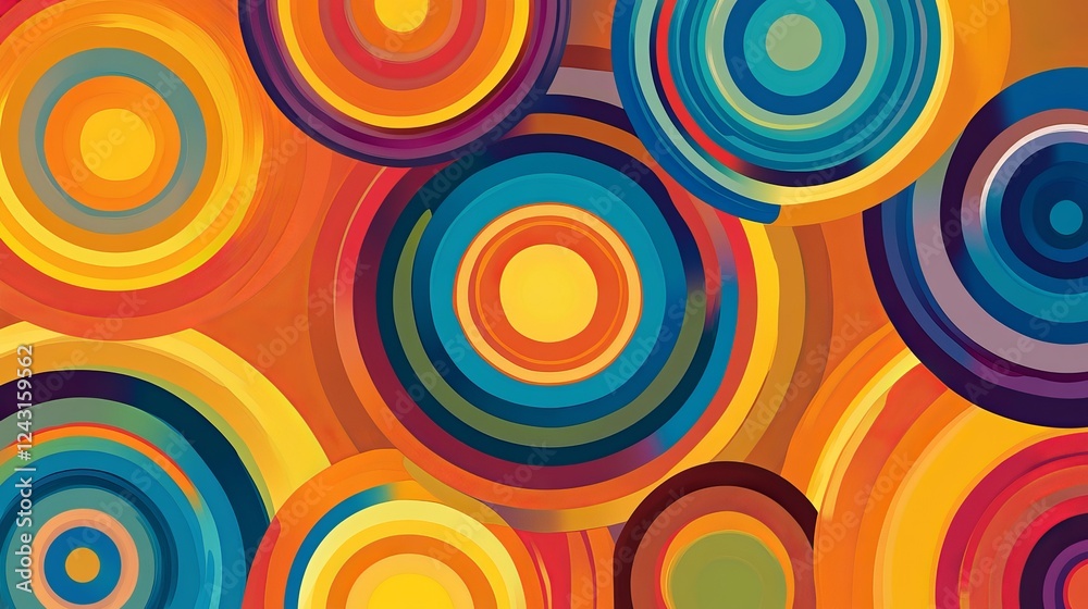 A vibrant, circular pattern. A vibrant, circular pattern.