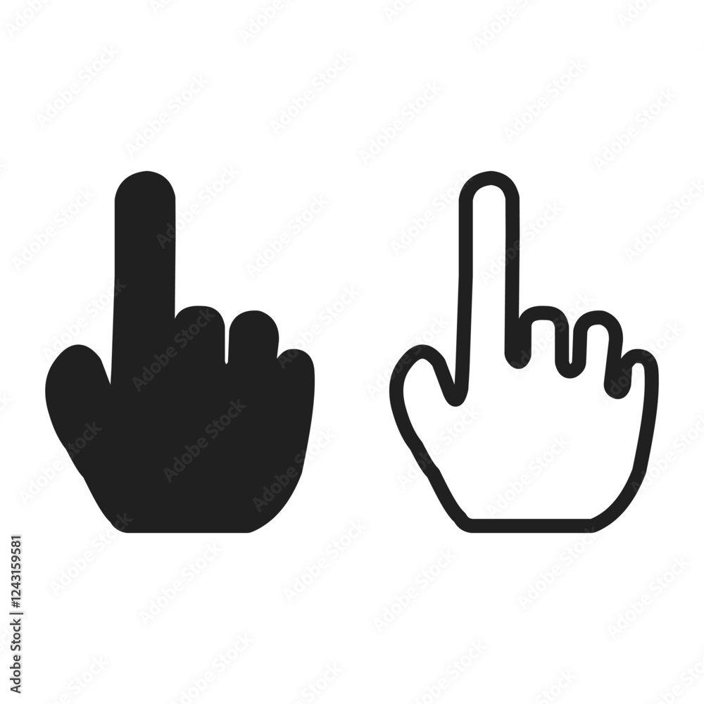 Hand Click Cursor Icons Hand Click Cursor Icons